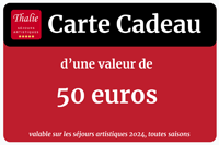 CARTE CADEAU 50 € SÉJOURS 2024